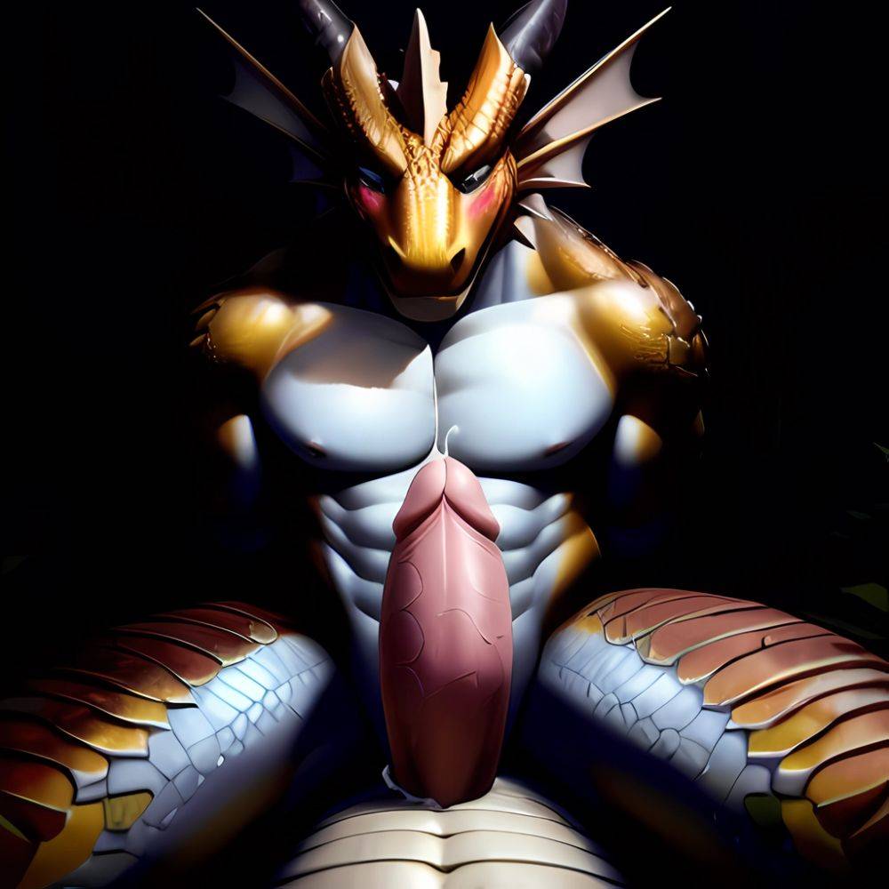 Anthro Dragon Male Solo Abs Cum Dripping Muscular Dragon Penis Genital Slit Furry Sitting Realistic Scales Detailed Scales Textu, 3986555979 - AIHentai - #main