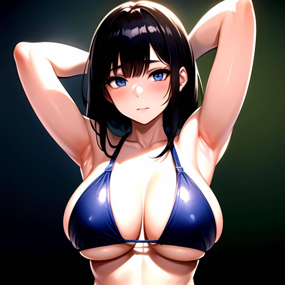 1girl Solo Big Boobs Pov Blue Eyes Armpits Arms Behind Head, 1975268032 - AIHentai - #main