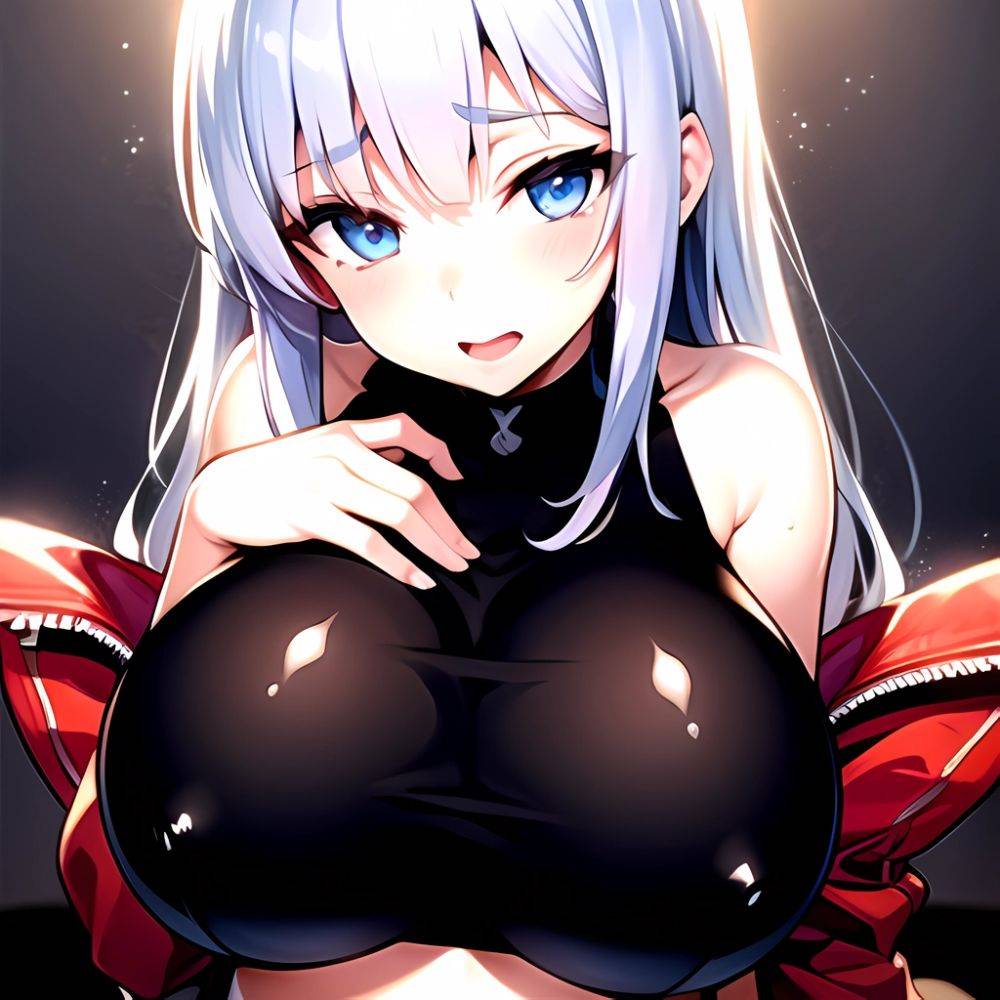 1girl Solo Big Boobs Pov Blue Eyes Silver Hair, 1712021533 - AIHentai - #main