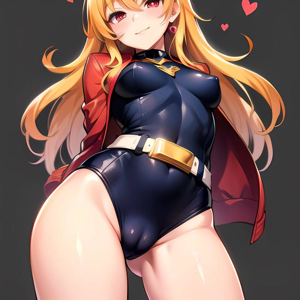 1girl Mature Belt Blush Breasts Cameltoe Gem Heart Highres Hyper Blossom Jacket Jewelry Leotard Long Hair Magical Girl Orange Ha, 2163306076 - AIHentai - #main