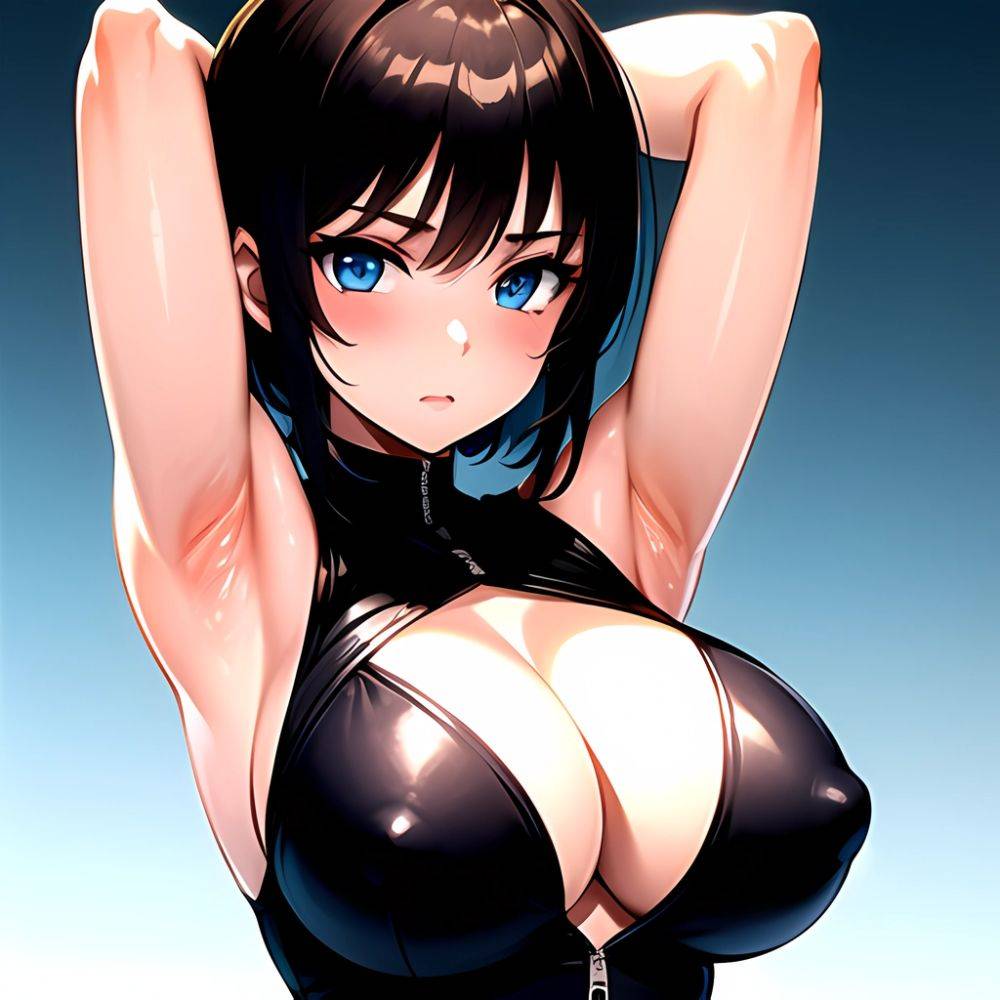 1girl Solo Big Boobs Pov Blue Eyes Armpits Arms Behind Head, 959746237 - AIHentai - #main