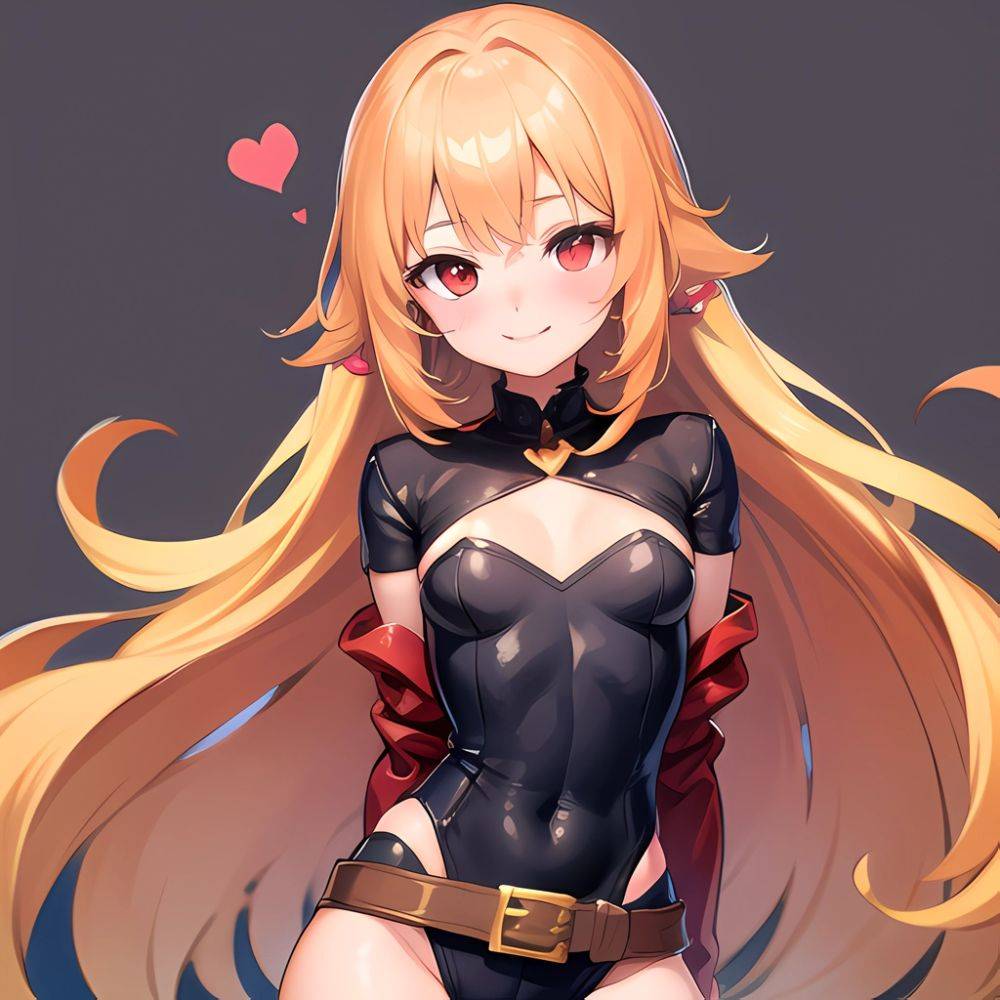 1girl Mature Belt Blush Breasts Cameltoe Gem Heart Highres Hyper Blossom Jacket Jewelry Leotard Long Hair Magical Girl Orange Ha, 3483335642 - AIHentai - #main