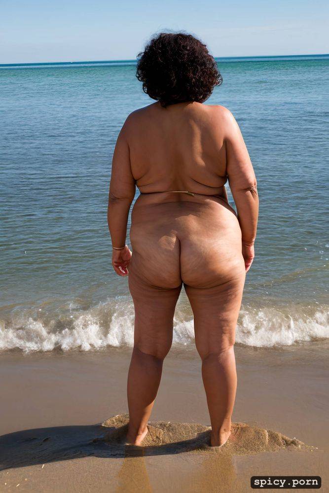small breasts, an old fat hispanic naked woman with obese belly - #main
