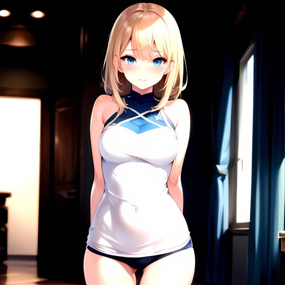 1girl Sexy Blue Eyes Arms Behind Back Facing The Camera Looking At The Camera, 1664068481 - AIHentai - #main