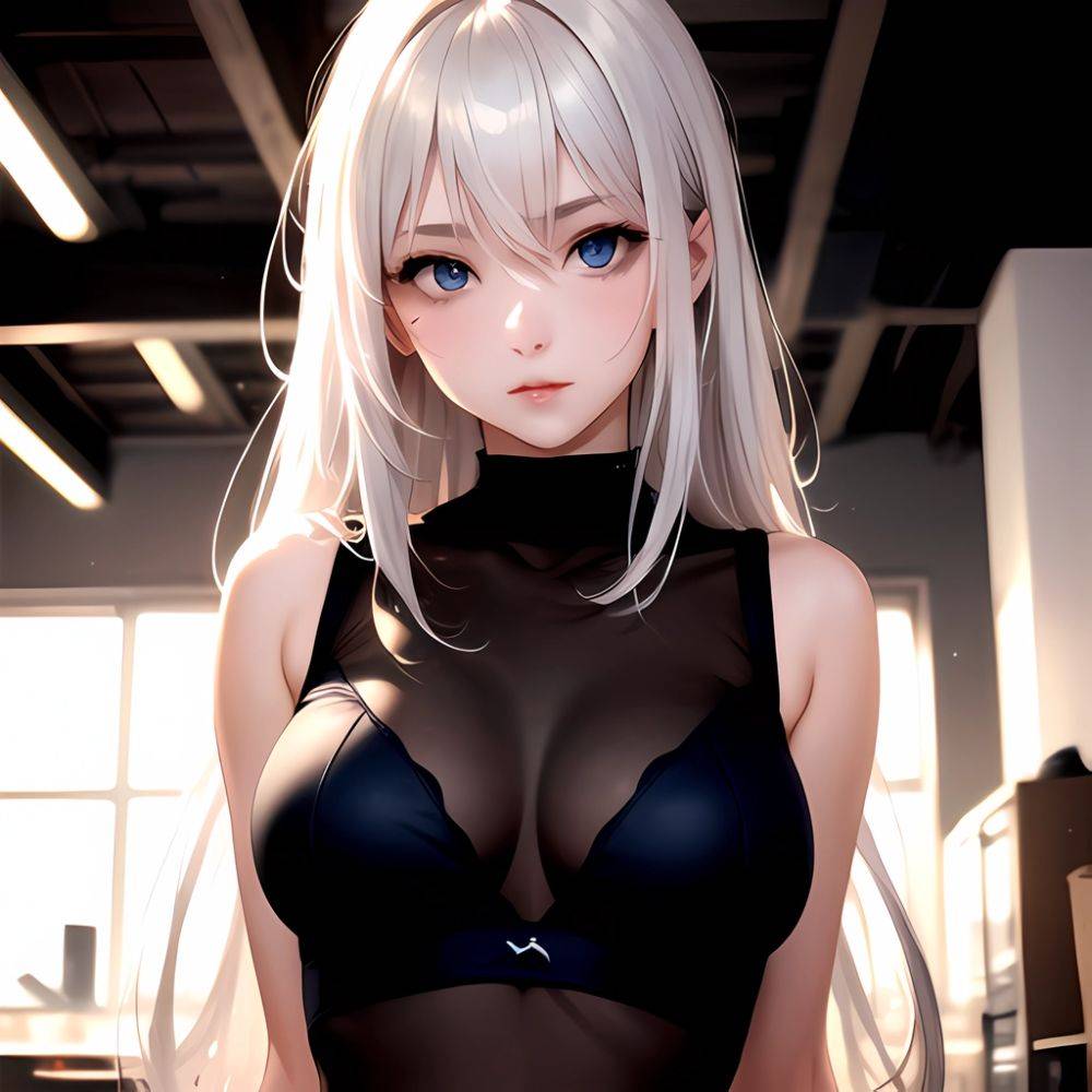 1girl Sexy Blue Eyes Arms Behind Back Facing The Camera Looking At The Camera, 2094712030 - AIHentai - #main