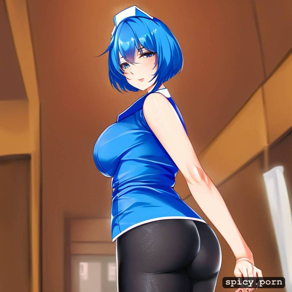 pretty face, thick body, asian female, nurse, in gym, precise lineart - #main