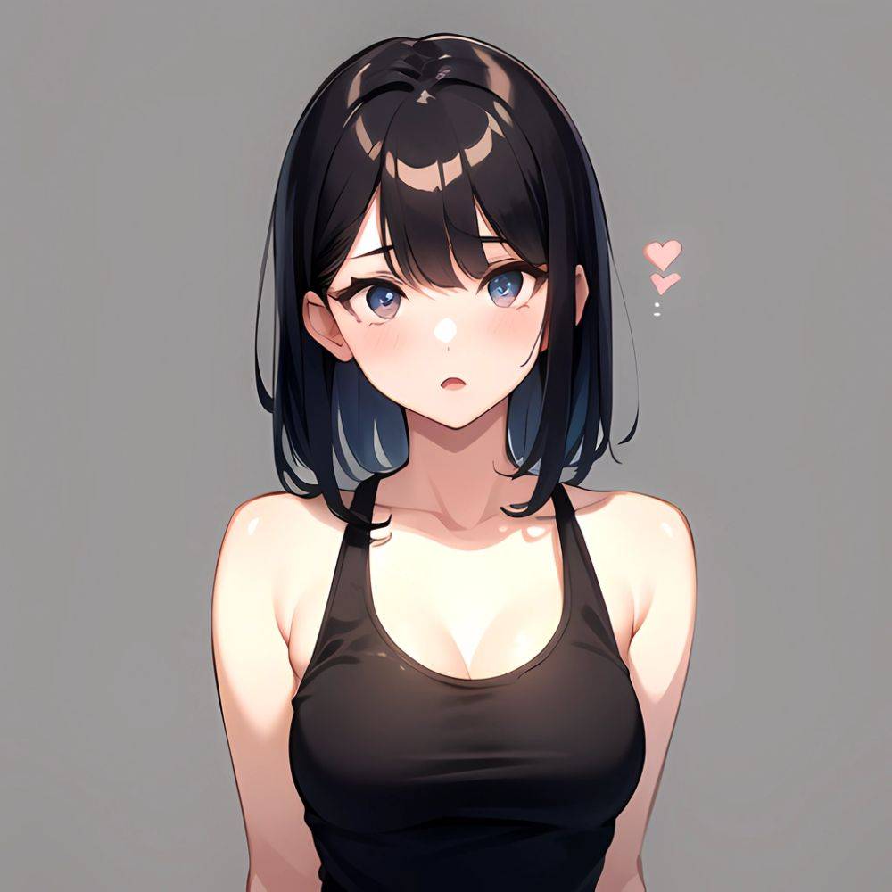 1girl Solo Tank Top Leggings Standing Fully Clothed Pov Simple Background, 461933489 - AIHentai - #main