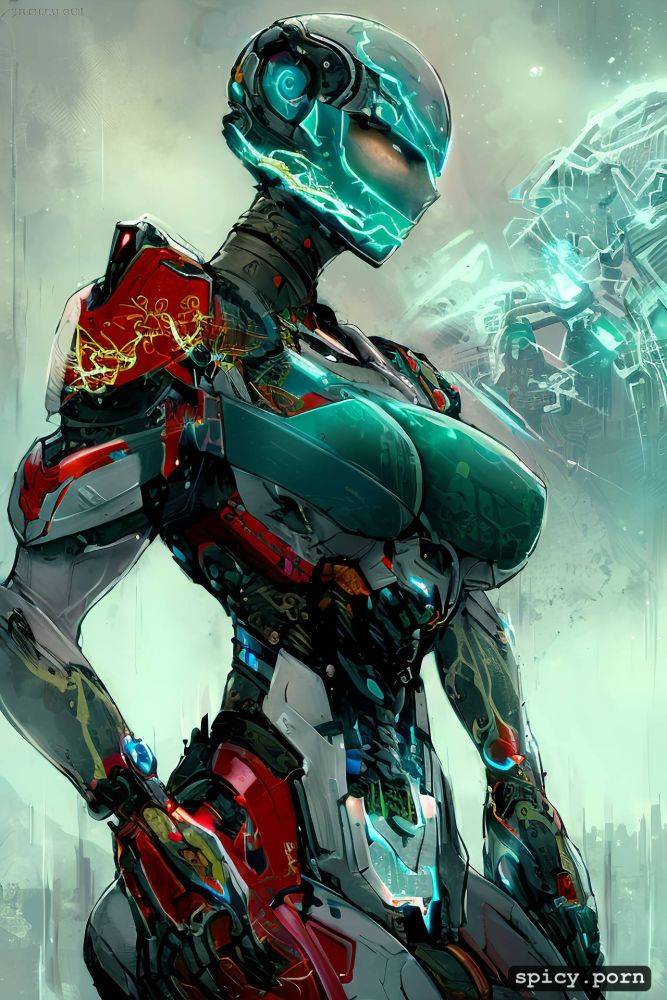 strong warrior robot, comprehensive cinematic, highly detailed - #main