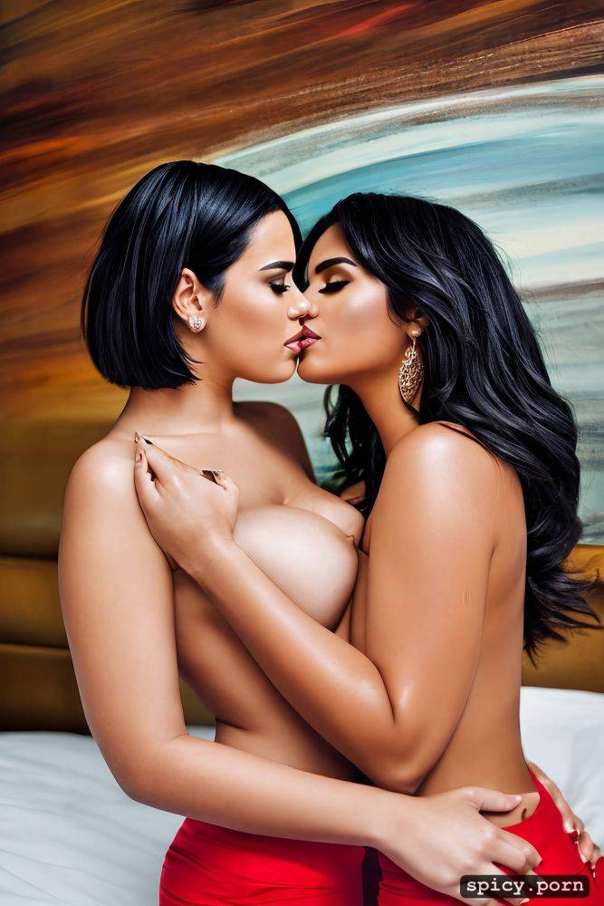 embracing, tanned, beautiful, big breasts, dua lipa, naked, kiss - #main