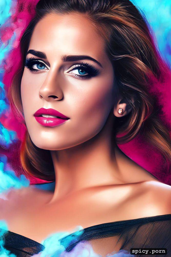 vibrant colorism, busty, sharp focus, bold color palette and blobs - #main