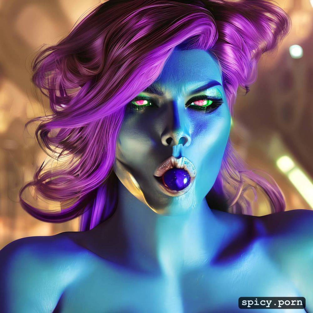 cinematic lighting, 8k, dick deep into mouth, purple vivid, deepthroat - #main