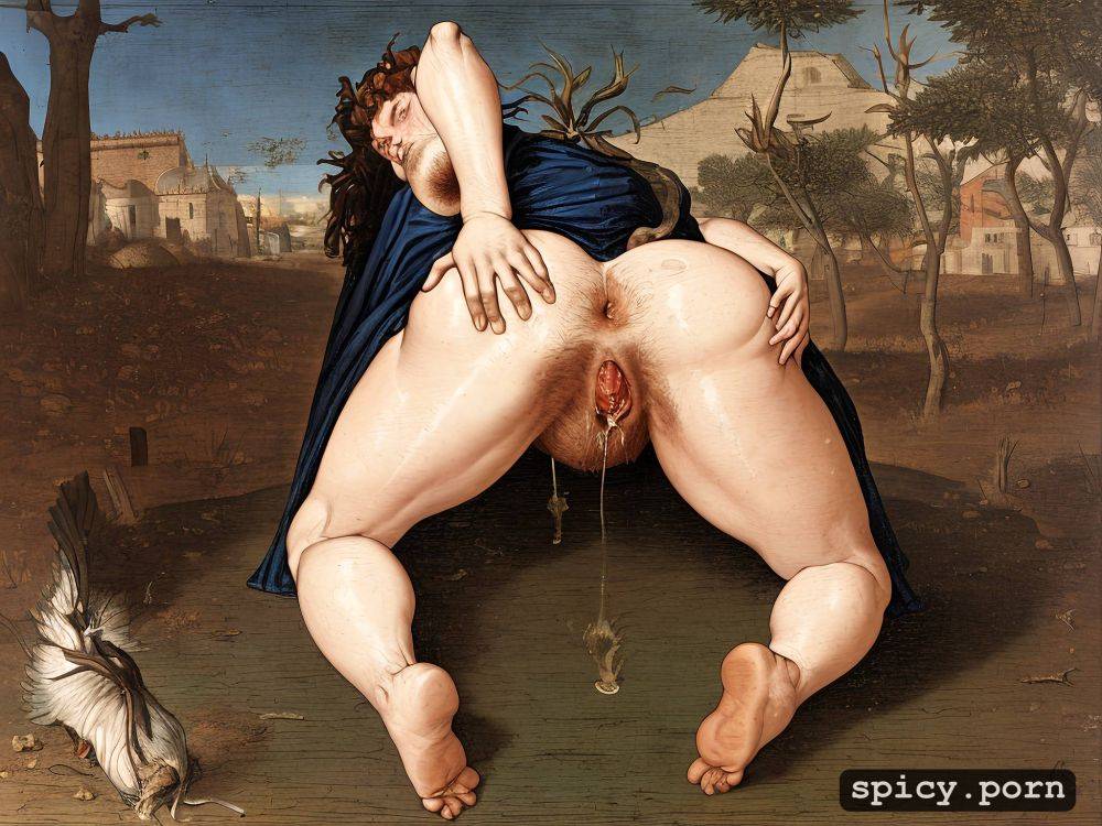 hairy fat vagina, complete view, spreading legs showing off dirty ass - #main