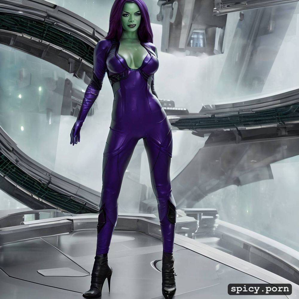 highly detailed glossy eyes, gamora, sci fi setting, cinematic lighting - #main