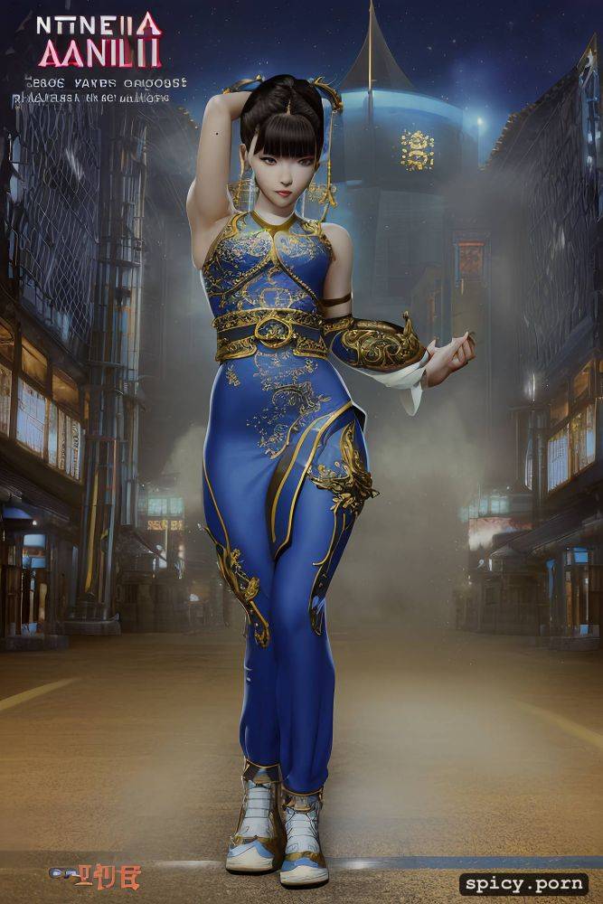 smokey eyes, kick, shaolin kung fu, shoulderless jumpsuit, long dark blue dress - #main