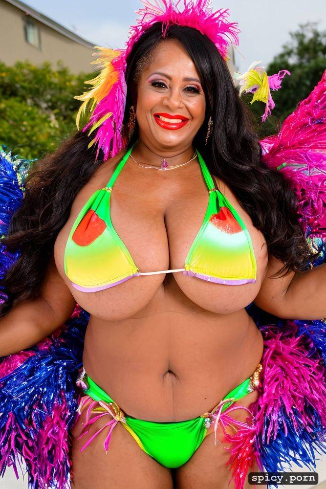 huge natural boobs, 69 yo beautiful performing mardi gras street dancer - #main