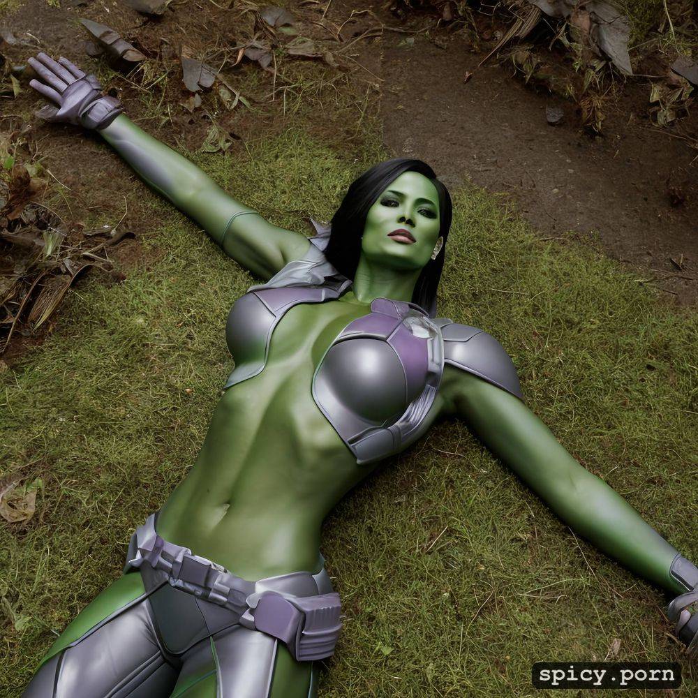 highly detailed glossy eyes, gamora, sci fi setting, cinematic lighting - #main