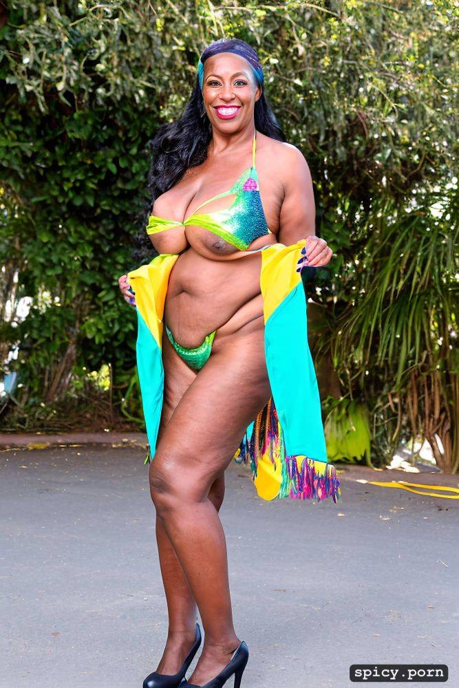 huge natural boobs, 63 yo beautiful performing mardi gras street dancer - #main