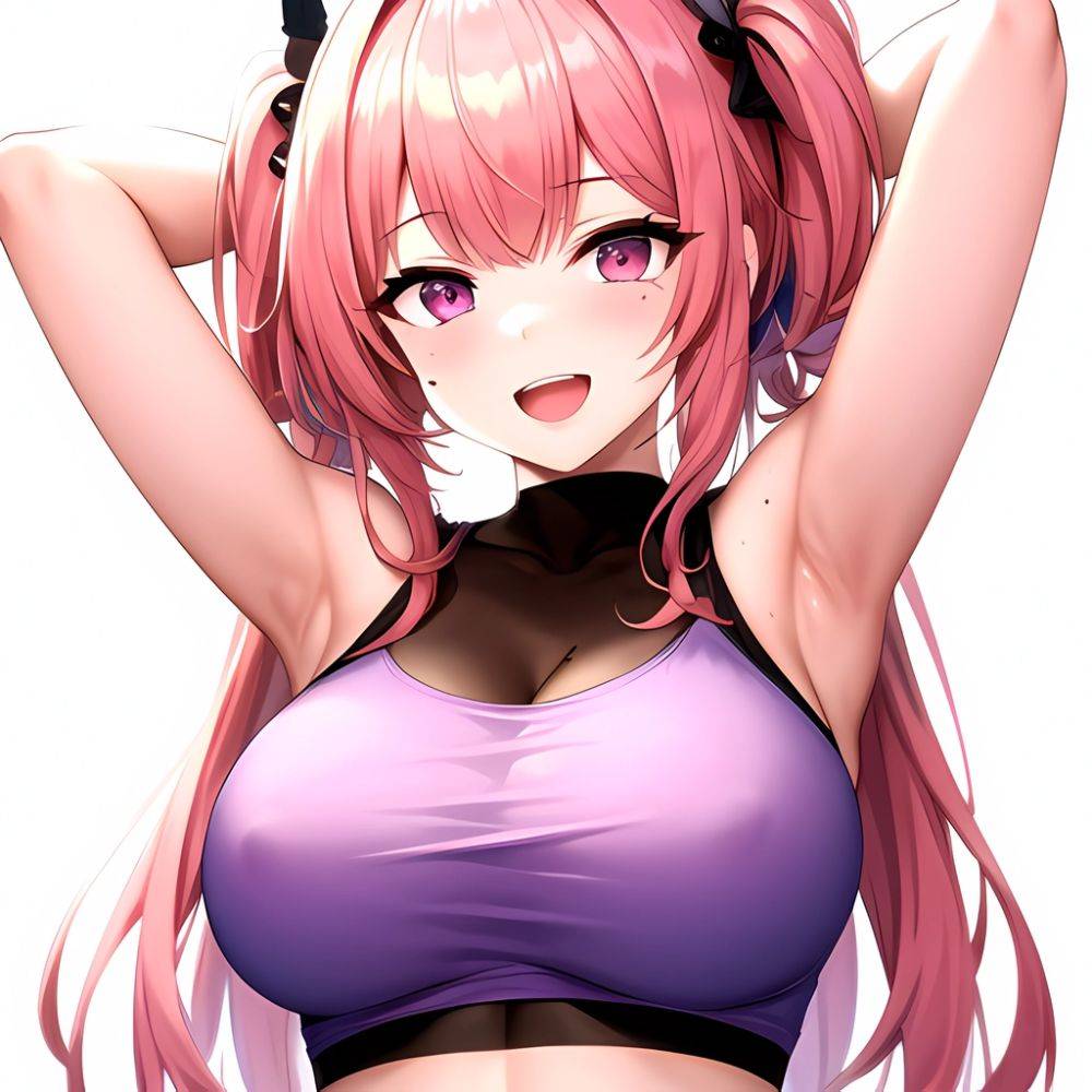 1girl D Absurdres Armpits Arms Behind Head Azur Lane Blush Breasts Bremerton Azur Lane Crop Top Highres Large Breasts Looking, 827833608 - AIHentai - #main