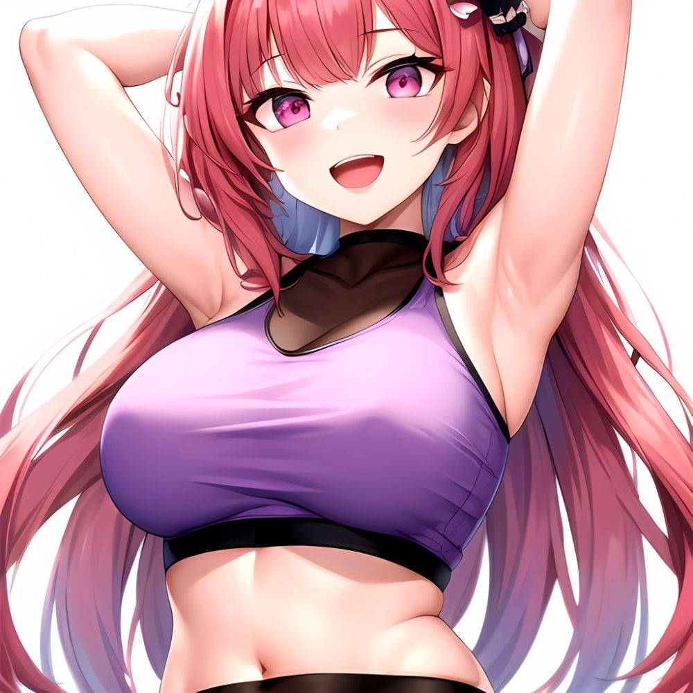 1girl D Absurdres Armpits Arms Behind Head Azur Lane Blush Breasts Bremerton Azur Lane Crop Top Highres Large Breasts Looking, 4058003835 - AIHentai - #main
