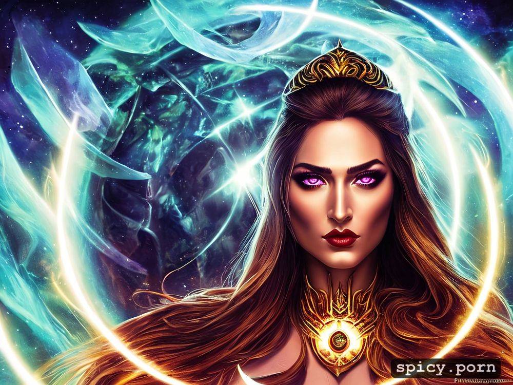 reflecting the power that she controls the medium should be reminiscent of frank frazetta s dynamic fantasy art lighting plays a key role - #main