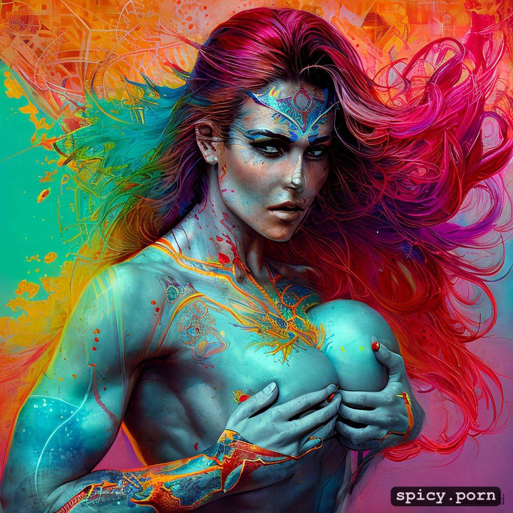 small breast, carne griffiths, athletic body, key visual, vibrant - #main