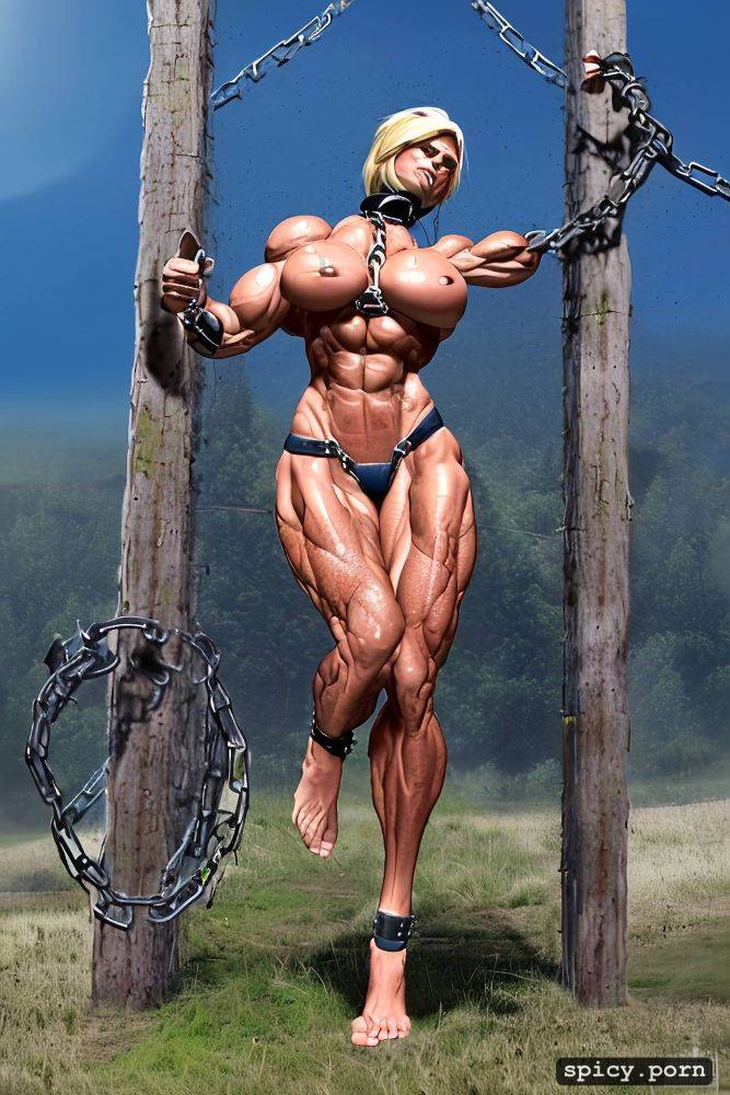 proportions correct, large creatures with sharp teeth and long tongue attacking her - #main