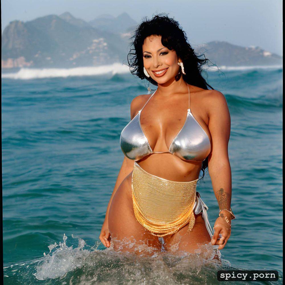 voluptuous christy canyon performing as rio carnival dancer at copacabana beach erect nipples - #main