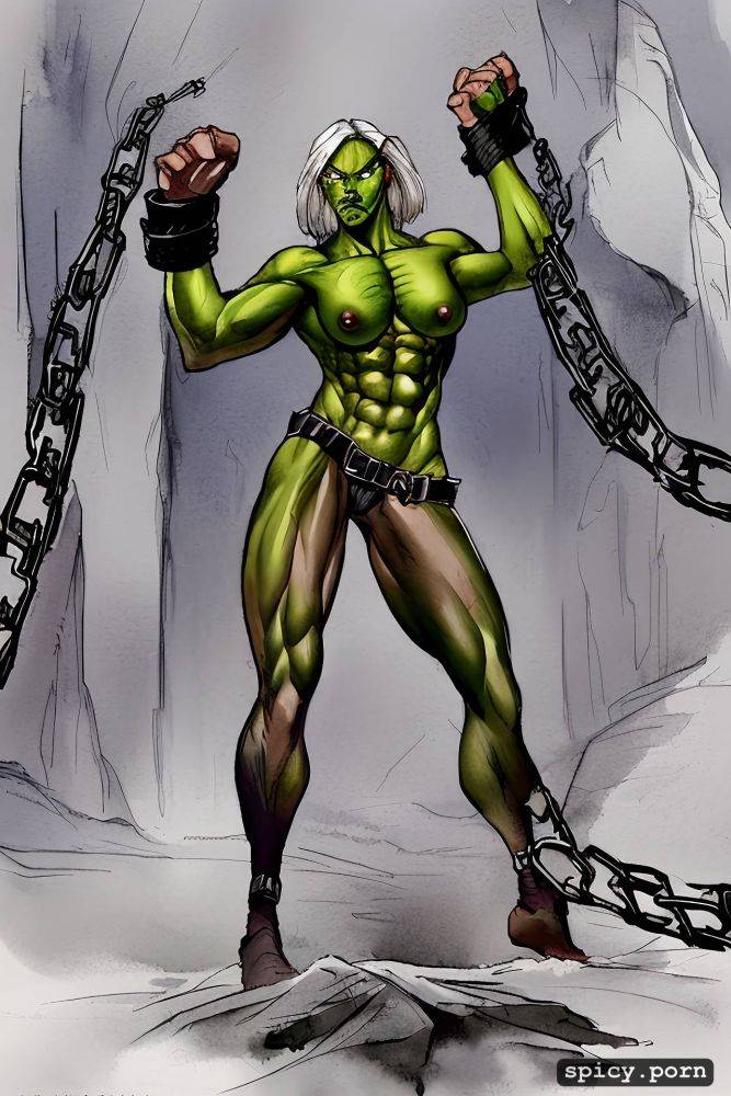 high quality, captured in the dungeon, hips, dim light, short hair - #main