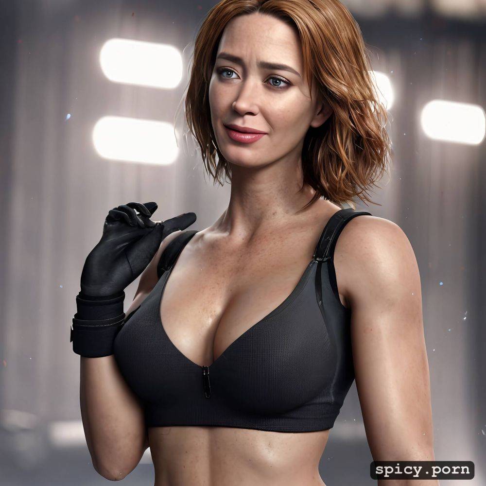 8k, emily blunt from the movie edge of tomorrow, emily blunt has saggy breasts - #main