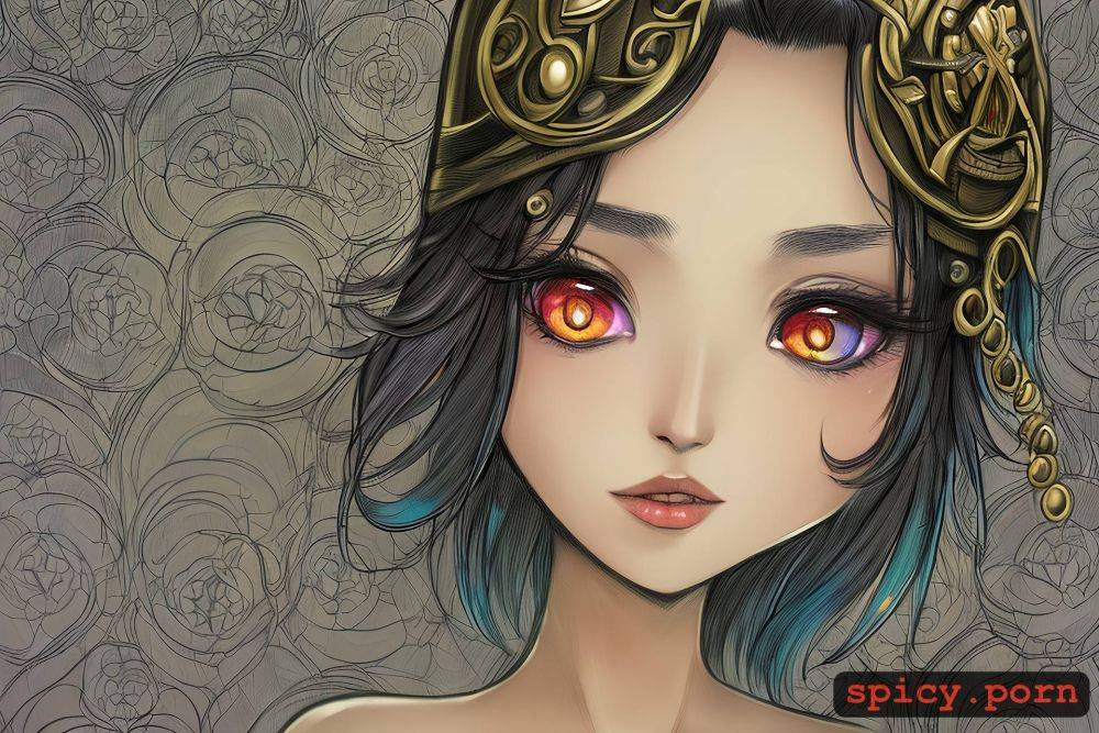 singapore girl, detailed lips, art by cath riley, fantasy vivid colors - #main