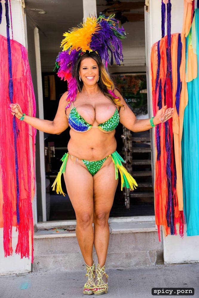 huge natural boobs, 48 yo beautiful performing mardi gras street dancer - #main