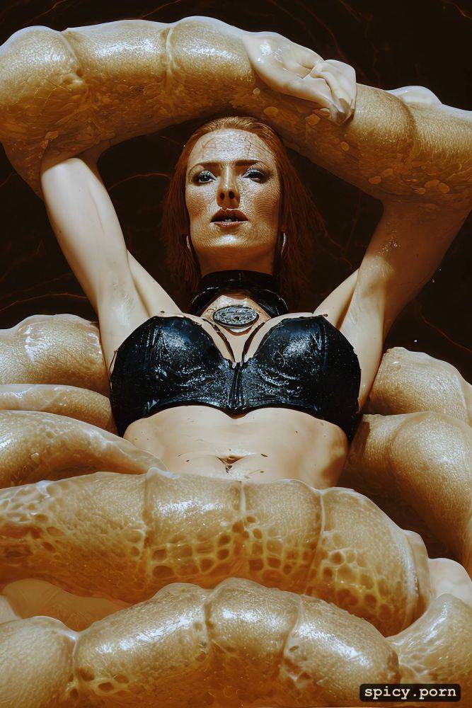 sexy outdoor place in southern france, precise lineart, tentacles out of open pussy - #main