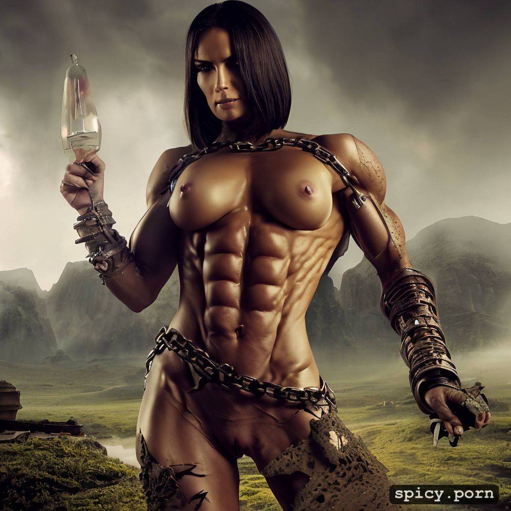 high quality, captured in the dungeon, hips, dim light, short hair - #main