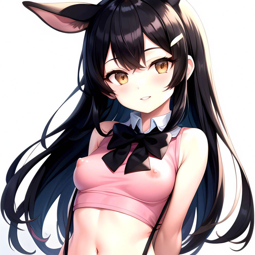 1girl Aardvark Kemono Friends Animal Ears Bare Shoulders Black Bow Black Bowtie Black Hair Bow Bowtie Breasts Brown Eyes Cropped, 358711464 - AIHentai - #main