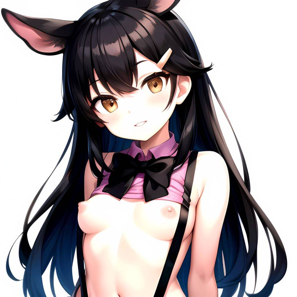 1girl Aardvark Kemono Friends Animal Ears Bare Shoulders Black Bow Black Bowtie Black Hair Bow Bowtie Breasts Brown Eyes Cropped, 158077886 - AIHentai - #main