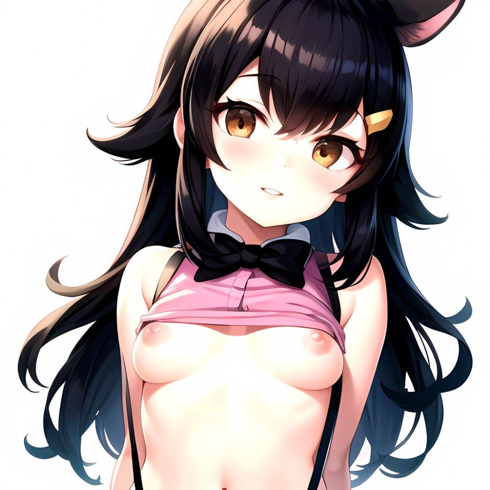 1girl Aardvark Kemono Friends Animal Ears Bare Shoulders Black Bow Black Bowtie Black Hair Bow Bowtie Breasts Brown Eyes Cropped, 229694136 - AIHentai - #main