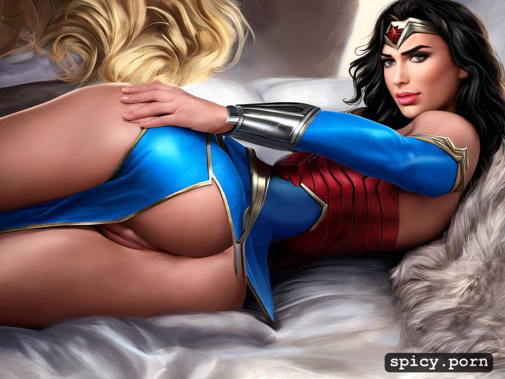 wonder woman, large pussy lips, shaved pussy, 8k, realistic skin - #main