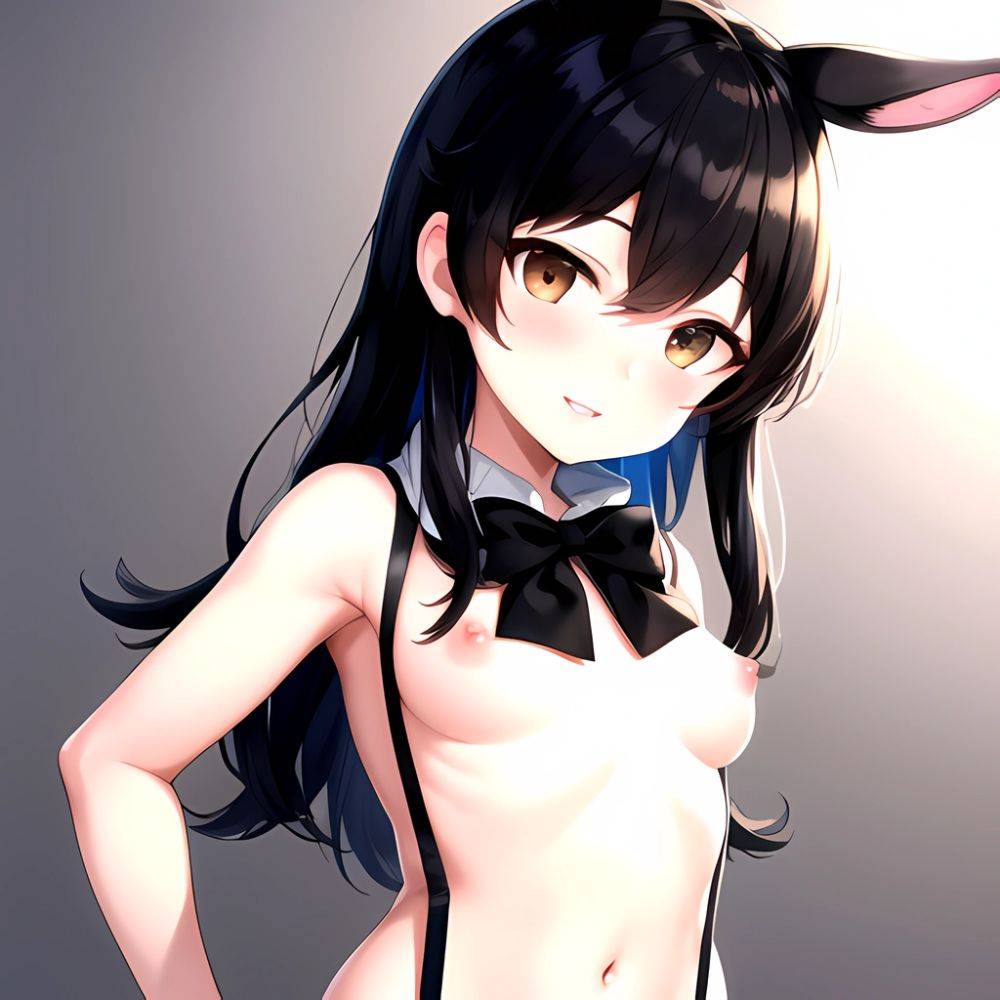 1girl Aardvark Kemono Friends Animal Ears Bare Shoulders Black Bow Black Bowtie Black Hair Bow Bowtie Breasts Brown Eyes Cropped, 2999602772 - AIHentai - #main