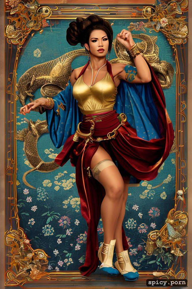 muscular, gold dragon, beefy thighs, fighterstreet, vintage - #main