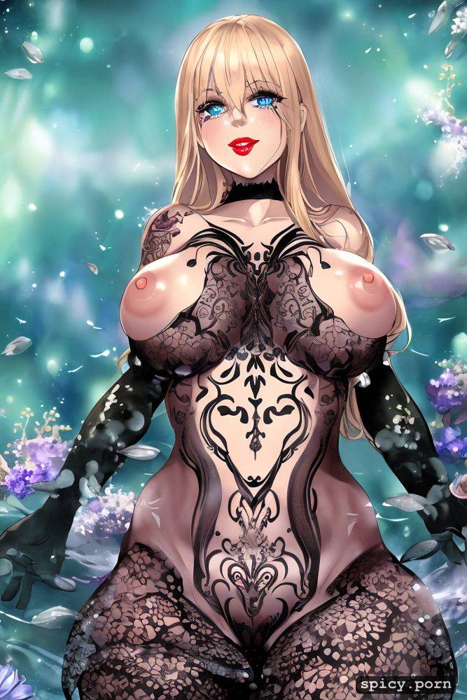 wearing choker, detailed body, 64k, swimming underwater, view underwater - #main