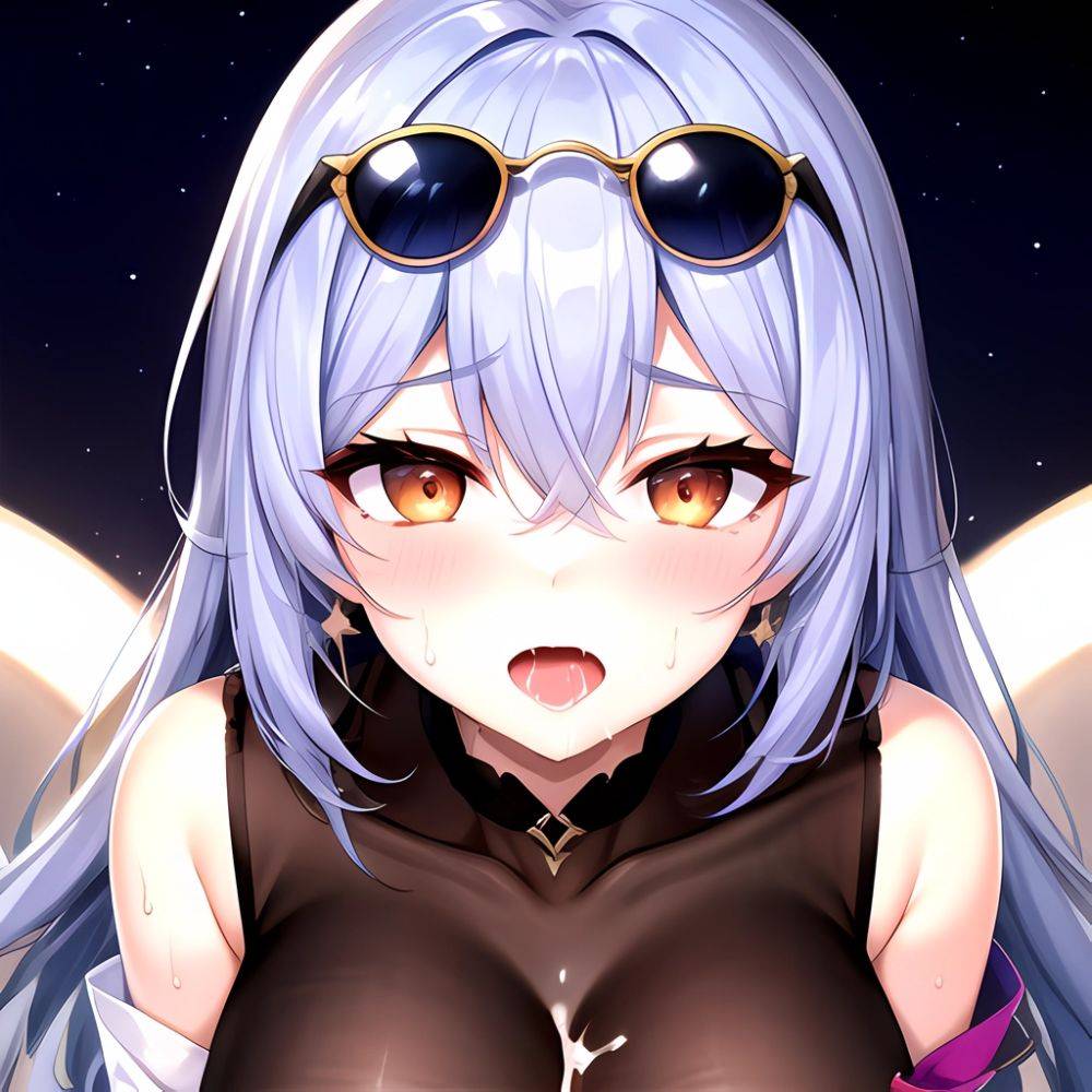 1girl Absurdres Breasts Collarbone Cum Ejaculation Eyewear On Head Hetero Highres Honkai Star Rail Honkai Series Hu Dako Kafka H, 1608794512 - AIHentai - #main