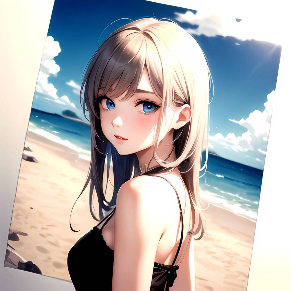 1girl Solo Beach Blue Eyes, 924316291 - AIHentai - #main