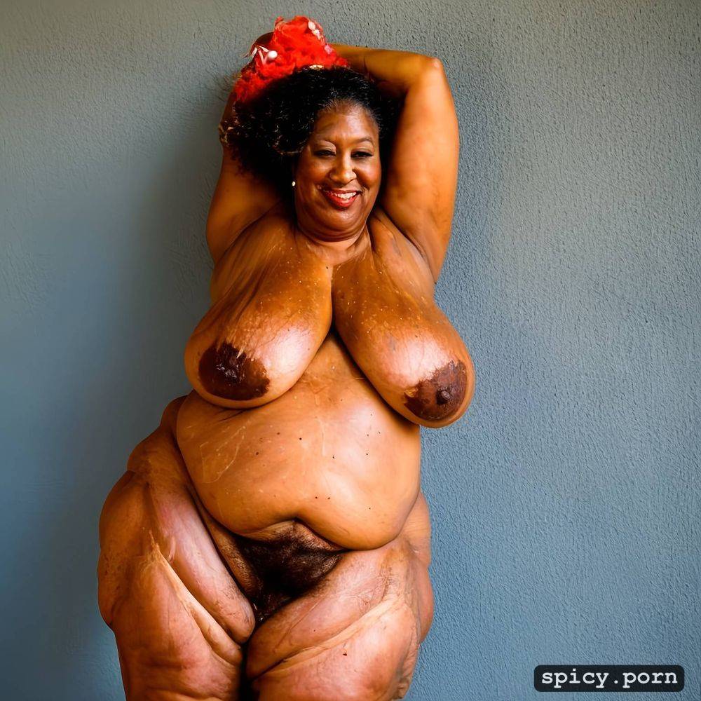 wrinkly loose skin, photo, 80 yo, heavy saggy breast, ssbbw - #main