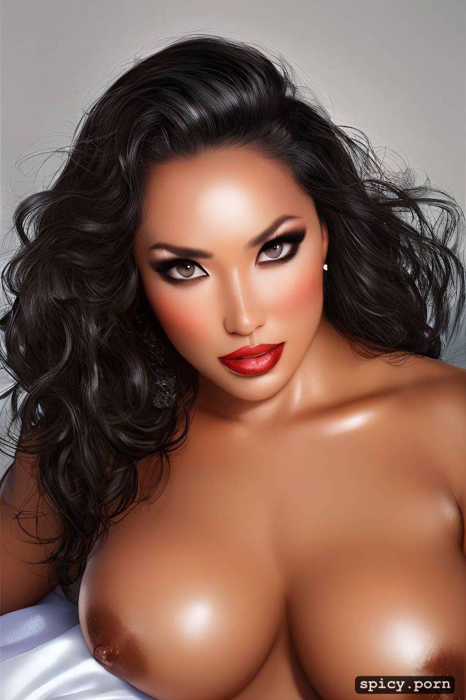 thick, wavy black hair, fully nude, beautiful, curcy body, hairy pussy - #main