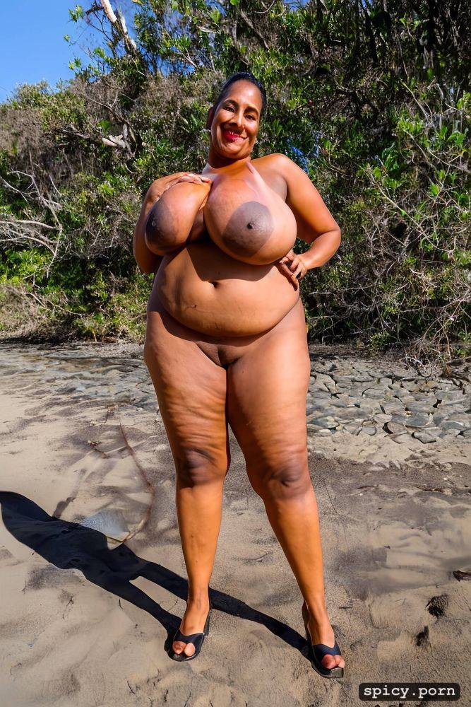 largest boobs ever, standing at a beach, 45 yo, massive natural melons - #main