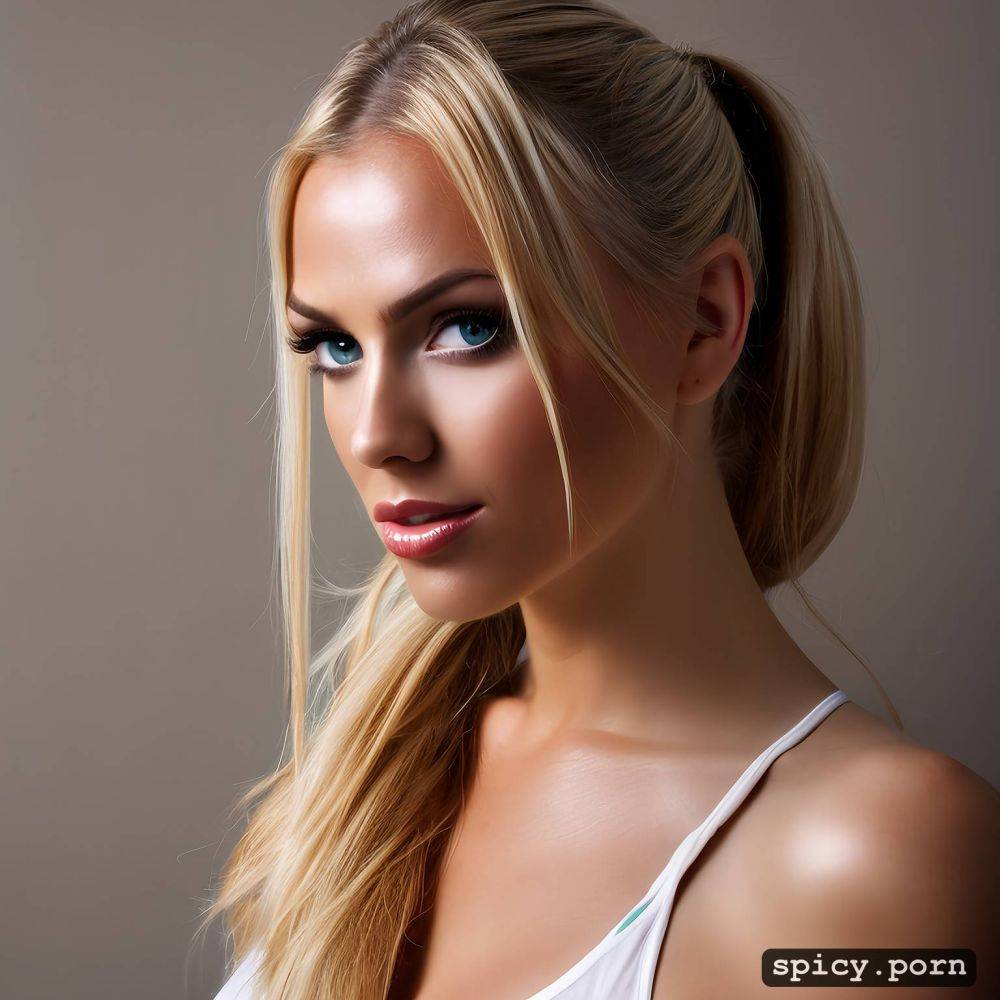 young face, natural tits, teen, long ponytail hair, athletic - #main