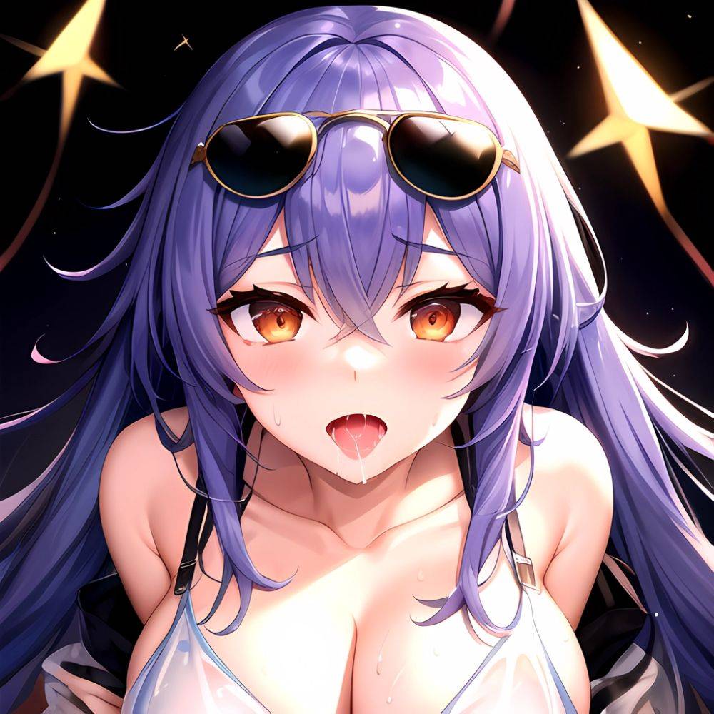 1girl Absurdres Breasts Collarbone Cum Ejaculation Eyewear On Head Hetero Highres Honkai Star Rail Honkai Series Hu Dako Kafka H, 3358878665 - AIHentai - #main