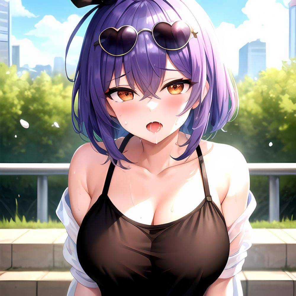 1girl Absurdres Breasts Collarbone Cum Ejaculation Eyewear On Head Hetero Highres Honkai Star Rail Honkai Series Hu Dako Kafka H, 3475002806 - AIHentai - #main