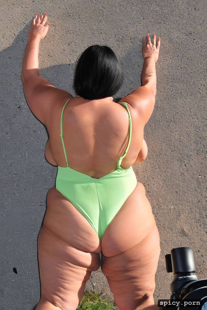 shrink boobs, obese, top down camera view, small shrink boobs - #main