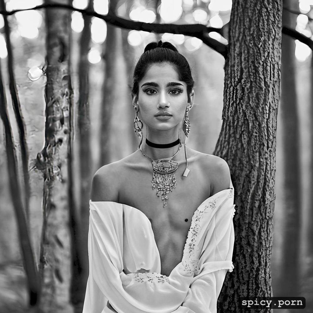 pigtails, choker, four arab skinny young women, omg expression - #main